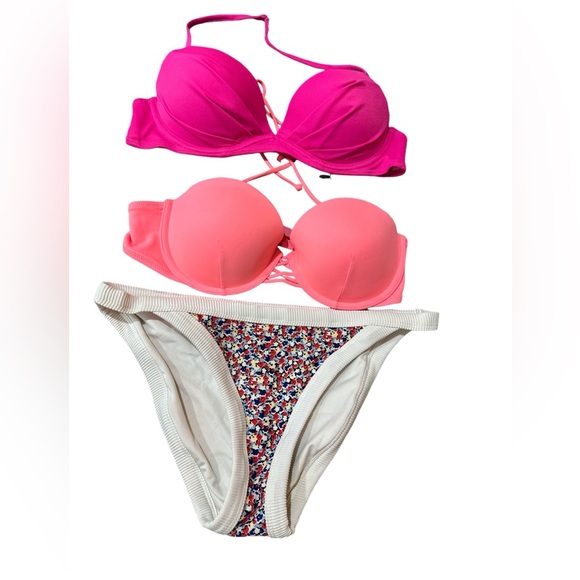Victoria Secret Swim & Smart Sexy swim size 34b Aerie bikini sizeS Bundle of 3 - Picture 1 of 9